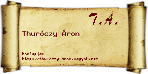 Thuróczy Áron névjegykártya