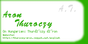 aron thuroczy business card